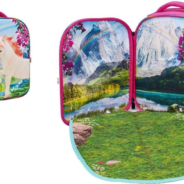 Mochila 3D Escenario Unicornios