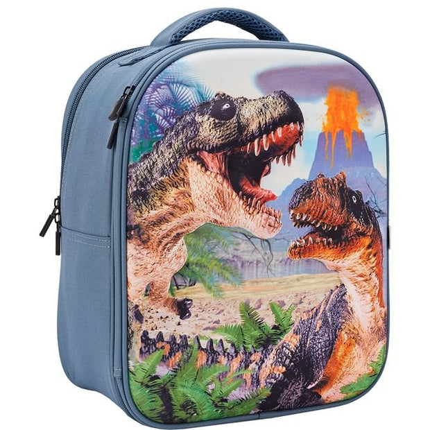 Mochila Dinosaurios 3D Junior con 2 figuras  (T-Rex y Velociraptor)