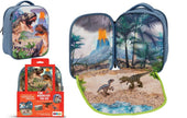 Mochila Dinosaurius 3D Junior con 2 figuras y folleto de coleccionista (T-Rex y Velociraptor)