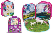 Mochila Unicornios 3D con 2 figuras y folleto de coleccionista (Unicornio y Unicornio Baby)