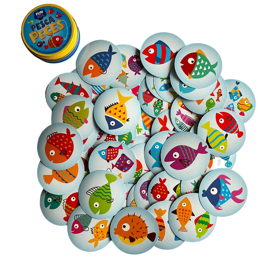 CARTAS FUNTASTIC - PESCA PECES con caja