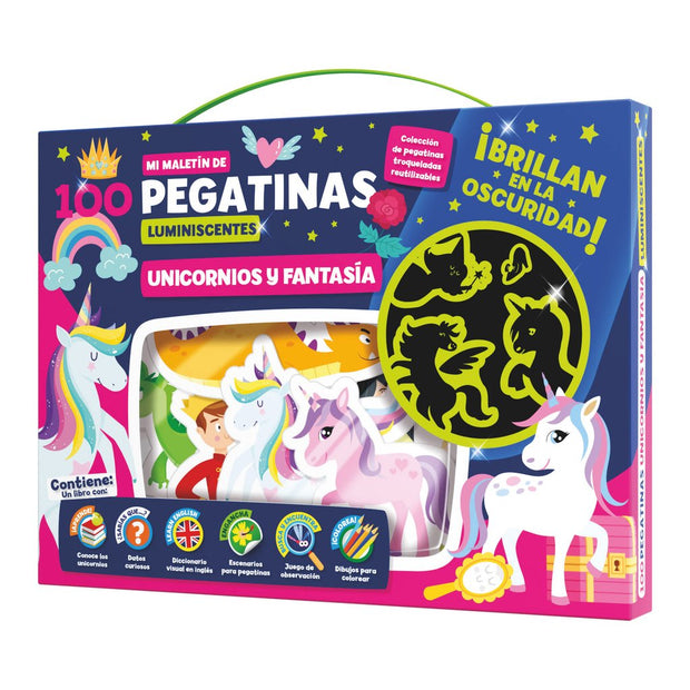 MALETIN 100 PEGATINAS LUMINISCENTES - FANTASIA