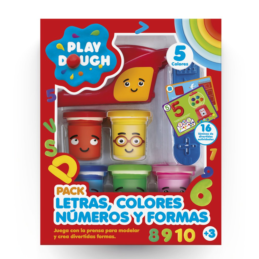 Play Dough - Pack letras, colores, números y formas